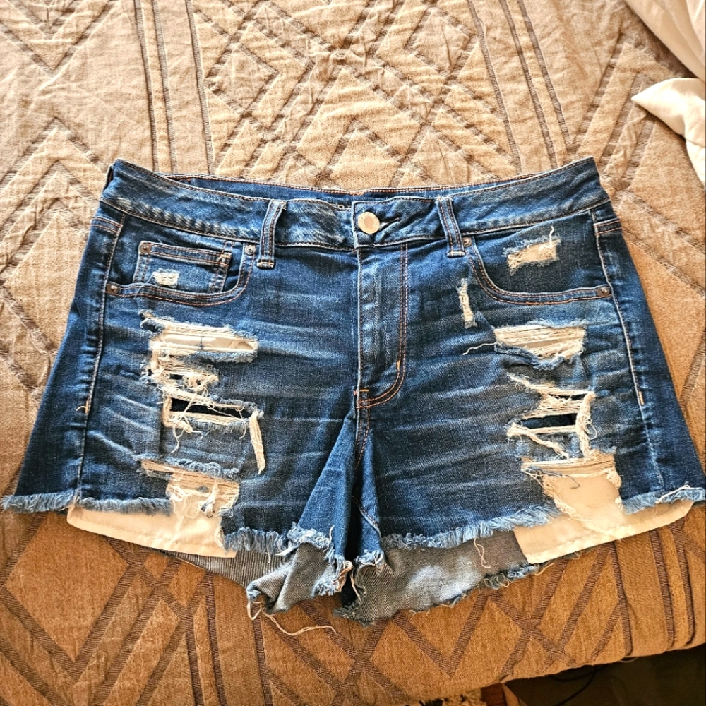 AE Distress Denim Shorts
